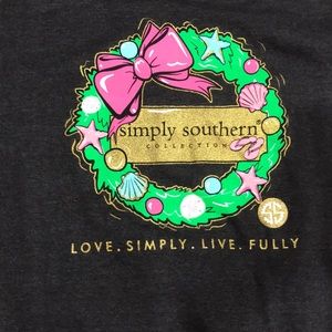 New Simply Southern Christmas Wreath Hoodie-XL